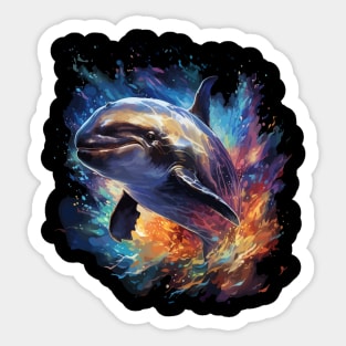 Porpoise Rainbow Sticker